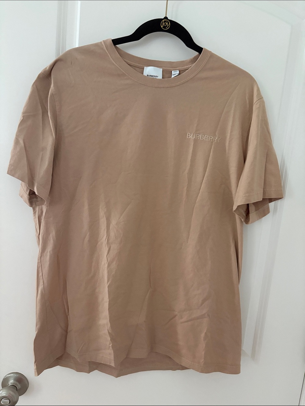 Burberry Short-Sleeve Crewneck T-Shirt in Beige- Unisex